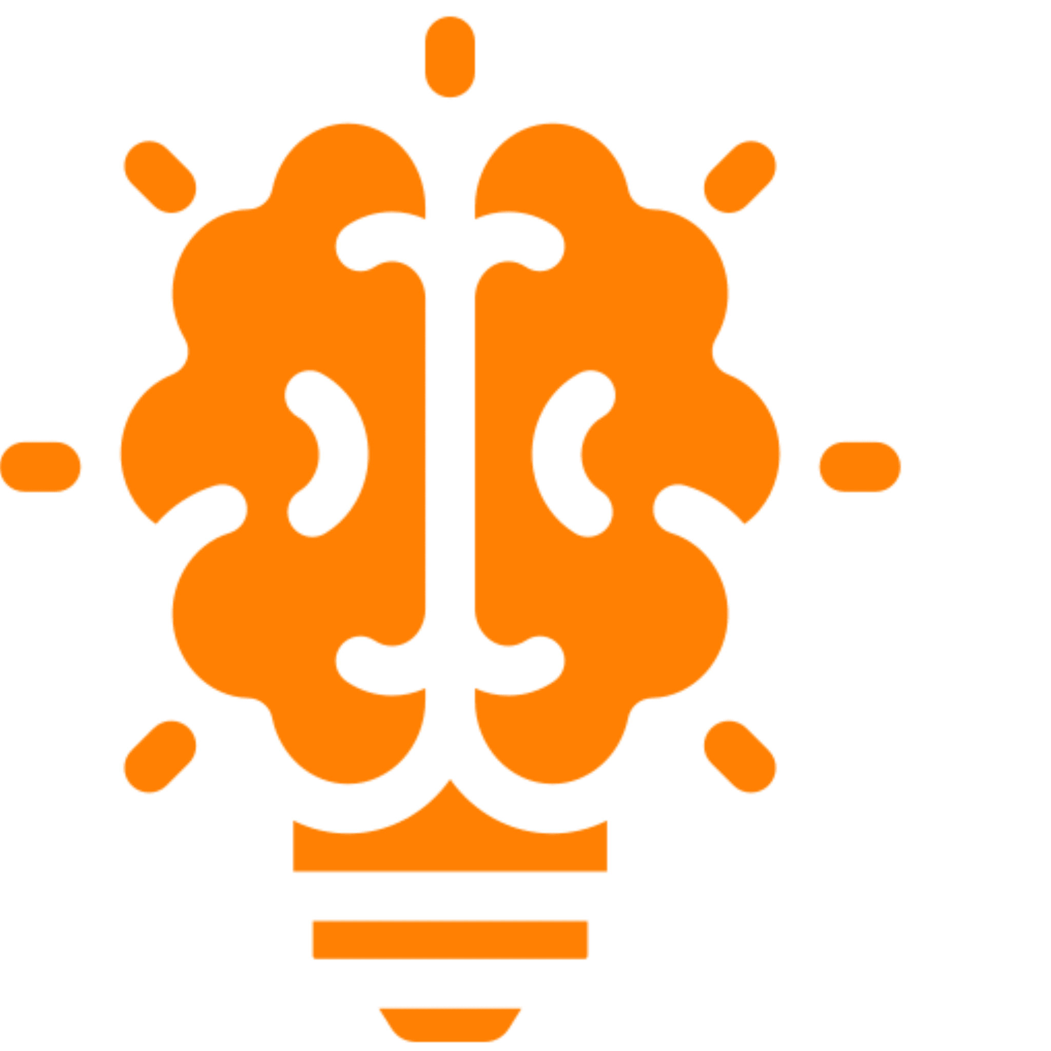 Creative brain lightbulb design
