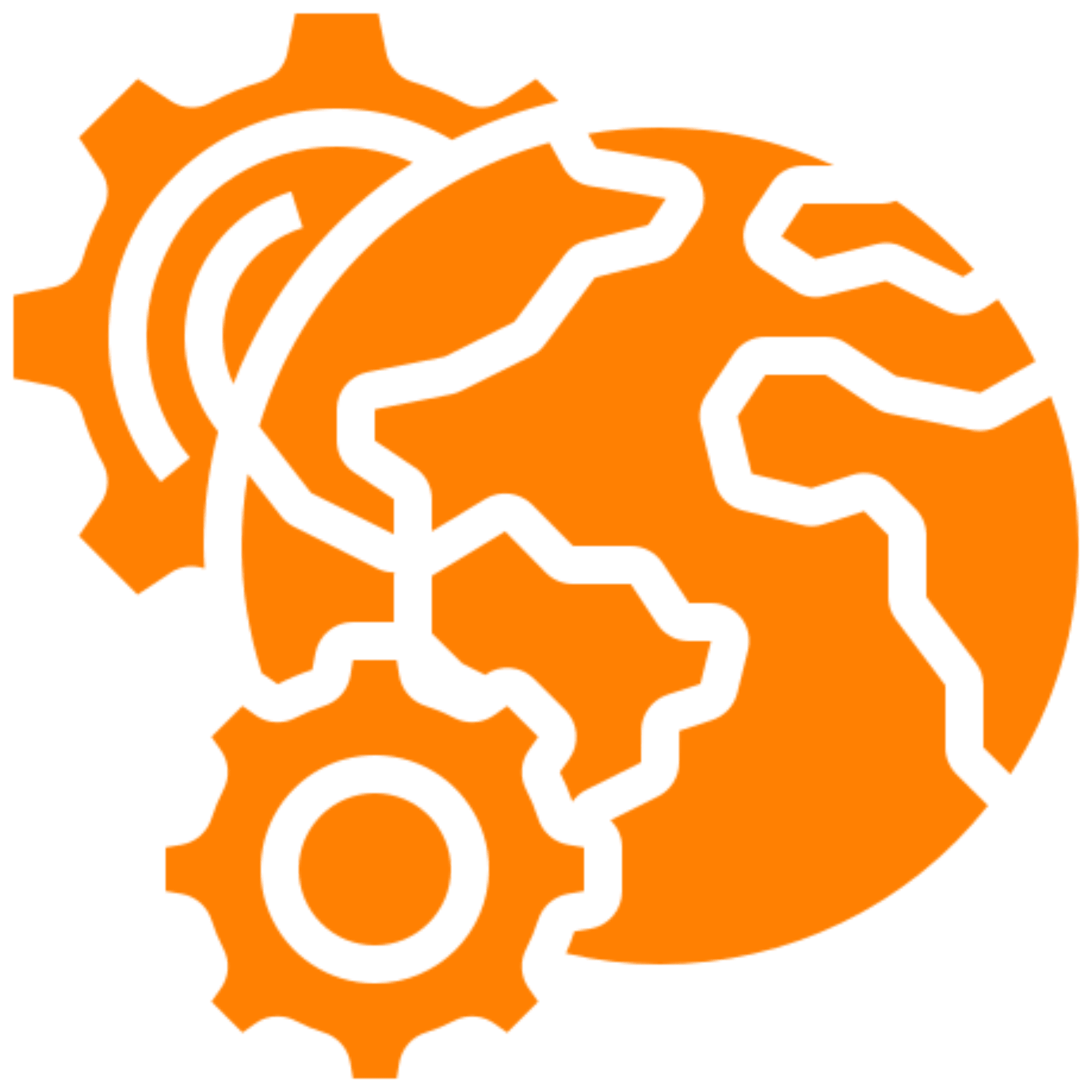 Technology and globalization symbol