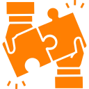 Collaborative puzzle-solving illustration