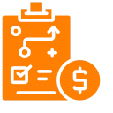 Financial planning clipboard illustration